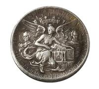 Réplique de la pièce commémorative du centenaire du Texas de 1936, pièce de collection en cuivre de style antique avec motif de l'ange de la Liberté et d'Alamo, pièce historique américaine vintage pou