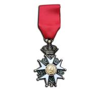 Réplique de médaille de l'empereur Napoléon de la Légion d'honneur - Broche d'officier chevalier senior, bijoux militaires de collection (Honneur et Patrie)