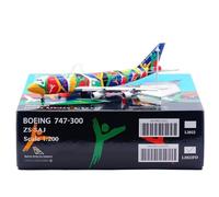 Réplique de modèles d'avion 1/200, modèle d'avion de Collection à Grande échelle pour South African Airways Boeing B747-300 ZS-SAJ, modèle d'avion Miniature en Alliage (Standard)