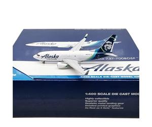 Réplique de modèles d'avion 1: 400, échelle 8CM, Avion d'affichage pour Alaska Airlines B737-700F N627AS, modèle Miniature réaliste