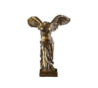 Réplique de Samothrace blanche ailée pour la victoire - Ornement ou statue de bureau dorée pour la maison et le bureau - Sculpture grecque classique - Résine décorative (14 x 10 cm/23 x 17 cm/38,5 x