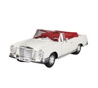 Réplique de voiture miniature 1:18 en alliage de zinc moulé sous pression pour collection et présentation Convient pour Mercedes 280SE 1967 Véhicule moulé sous pression (blanc)