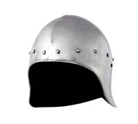 Réplique du casque de sallet de chevalier médiéval sur le thème de Noël