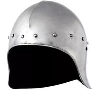 Réplique du casque de sallet de chevalier médiéval sur le thème de Noël