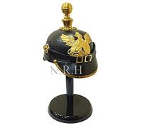 Réplique du casque médiéval en cuir allemand avec pic rond en laiton, Casque Chevalier Adulte