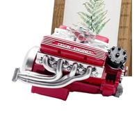 Réplique du moteur V8 : moteur modèle en métal, affichage d'artisanat mécanique | Kit de construction de moteur-DIY avec pièces mobiles fonctionnelles, kit de modèle pour amateurs de passe-temps edu