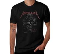 Réplique du T-shirt rétro - T-shirt graphique du groupe de métaux lourds avec illustration James Music Hetfield, Noir , 3XL