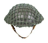 Réplique d'un Casque de L'armée Britannique de La Seconde Guerre Mondiale | Réplique historique très fidèle, ajustement réglable, fixation sûre, pouvant être porté ou exposé