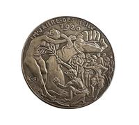 Réplique d'une pièce commémorative allemande de 1920, pièce de collection en cuivre de style antique avec figures symboliques et motif de poing levé, pièce historique vintage pour exposition et collec