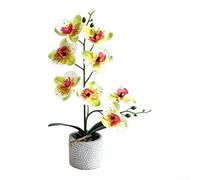 Réplique florale d'orchidée avec texture réaliste et variation de couleur montée en ciment pour applications de décoration intérieure et extérieure (rose foncé)