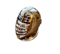 Réplique miniature du casque de chevalier Maximilien et son support - Armure médiévale à collectionner, décoration de bureau, souvenir historique for la maison, le bureau ou l'étude.