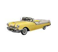 Réplique Miniature en Alliage À L'échelle 1:18 d'une Pontiac 1955 Voiture Ancienne Objet Décoratif Vintage Objet d'art(Yellow)