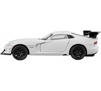 Réplique Miniature Voiture l'épour Chelle 1:32 15 cm Long Alliage métal moulé sous Pression pour modèle pour Dodge Viper Objet Collection commémoratif(Blanc)