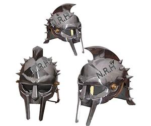 Réplique nautique Moyen Age Casque de l'Espagnol Maxims Gladiateur Romain 18 Calibre Acier Chevalier Armure Casque