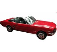 Réplique pour Miniature Voiture l'épour Chelle 1:18 Alliage Statique moulé sous Pression pour Ford pour Mustang Cabriolet 1965 Véhicules pour Miniatures Ornements véhicules Moteur(Rouge)