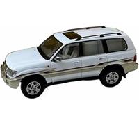 Réplique pour Miniature Voiture l'épour Chelle 1:18 Alliage Statique moulé sous Pression pour Land Cruiser LC100 Véhicules pour Miniatures Ornements véhicules Moteur(Blanc)