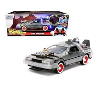Réplique Retour Vers le Futur 3 - DeLorean Time Machine Hollywood Rides 1/24 mét