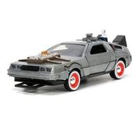 Retour vers le futur Partie III Voiture moulée sous pression 1:32 Time Machine, jouets pour enfants et adultes