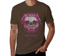 Réplique Thrash Metal Band Logo T-shirt, T-shirt Vintage Rock Graphic Unisexe Shirt, Style café foncé, M