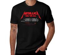 Réplique Thrash Metal T-Shirt Homme Band Tee, Vintage Rock Graphic Chemise Unisexe, Style noir, S