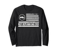 Repo Repoman Repo Man Drapeau américain Patriotique rétro Manche Longue