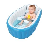 Repomanda, Baignoire gonflable pour bébé avec pompe à air et kit de réparation, pliable et antidérapante, pour nourrissons et tout-petits, baignoire de voyage compacte pour la maison et l'extérieur