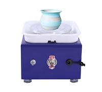 Repomanda, Disque de poterie électrique 24 W 2000 tr/min, mini disque en céramique avec 8 outils d'argile et 2 plateaux rotatifs, vitesse et direction réglables, idéal pour l'école, les loisirs, le