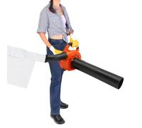 Repomanda Souffleur pour aspirateur à feuilles, 25,4 cc, orange, 7000 tr | Repomanda Souffleur et aspirateur 25,4 cc, 0,75 kW, 7000 tr/min, 2 tubes de soufflage, sac de collecte, pour jardin et route