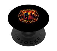 Répondre à l'appel Courage des Pompiers PopSockets PopGrip Adhésif