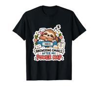 Répondre aux e-mails après Mon Humour de Bureau Paresseux Power Nap T-Shirt Graphique avec Valeur
