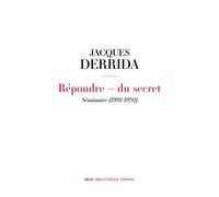 Répondre - du secret Séminaire (1991-1992) - Jacques Derrida - Seuil - broché - Essai