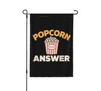 Réponse au popcorn - Drapeau de jardin humoristique 12x18 double face pour jardin