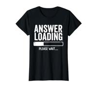 Réponse Chargement Veuillez Attendre drôle Sarcastique Overthinking T-Shirt Graphique avec Valeur, Femme, Noir, L