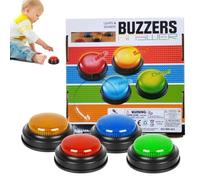 Réponse Summer, Game Summer | Jeux Réponse Summer avec lumières et pour salle de classe, 4 boutons de réponse rapide amusants Accessoires de compétition faciles à utiliser pour la famille