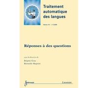 Reponses a des questions traitement automatique des langues - Grau Brigitte - Hermes Science Publications - broché - Livre