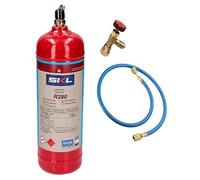 REPORSHOP - 1 bouteille de gaz réfrigérant R290 + flexible + vanne 370g propane Freeze organique