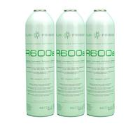 Reporshop - Gaz Réfrigérant R600a - 3 Bouteilles de 420 g - Gaz Isobutane pour Réfrigérateurs - Compatible avec la Plupart des Réfrigérateurs, Armoires Froides, Porte-Bouteilles, Congélateurs