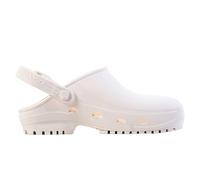 REPOSA Eco - Sabot Femme et Homme Confortable, Léger et Antichoc, Idéal pour la Maison, Jardinage, Bricolage - Chaussons Femme Anatomiques avec Trous Latéraux, Sangle Rabattable, Effet Antidérapant