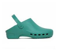 REPOSA Eco - Sabot Femme et Homme Confortable, Léger et Antichoc, Idéal pour la Maison, Jardinage, Bricolage - Chaussons Femme Anatomiques avec Trous Latéraux, Sangle Rabattable, Effet Antidérapant