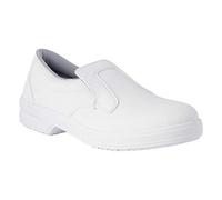 REPOSA Nurse Chaussures de Travail, Chaussures de Travail fermées Type Mocassin sans Orteil, Tige en Microfibre, Chaussures sanitaire avec Semelle Anatomique et Respirante, Semelle PU