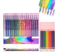 Reposaltrust Glitter Pens, Glitter Gel Pen Set, 8/12/18 Colors Flash Gel Pen, Glitter Gel Pens for Coloring, Metallic Sparkle Markers Colorful Pens for Kids Adult Writing Drawing (18pc)