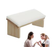 Repose à la main de l'ongle - Reste du bras de l'ongle | Tampons d'armes de manucure en cuir PU en bois | Nails Polishing Arms Rests | Nails Art Stand Rêst for Home | Stand à la main pour Naîl Tech |