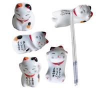 Repose-baguettes - 5 pièces de support de vaisselle, accessoires de salle à manger, support de baguettes en céramique | Repose-baguettes décoratif pour fourchettes, cuillères, couteaux, brosses