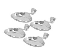 Repose-baguettes et cuillères en acier inoxydable, support de couverts antidérapant pour fourchette, couteau et cuillère, plat à sauce empilable au design antirouille, ensemble de