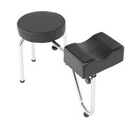 Repose-Bras de Jambe de Tatouage en Cuir PU Réglable, Chaise de Tabouret à Utilisation à Long Terme avec Base en Métal (2 Couleurs, Réglable) pour Studios de Tatouage (Black)