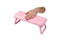 Repose-bras en plastique rose for ongles, oreiller à main de manucure pliable for usage Salon et la maison, outil poste travail artistique confortable 2 pièces Pour d'Ongle