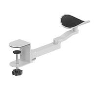 Repose Bras Ergonomique Accoudoir réglable for bureau, jeu, bureau, pince extensible, support de coude ergonomique, rotation à 360°, 3 hauteurs(White)