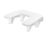 Repose-bras for ongles en forme de U, support réglable for, oreiller à main cuir PU microfibre for coussin Pour d'Ongle(White)