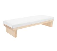 Repose-bras pour Manucure, Coussin de Main Bas en Bois | Cuir Artificiel Blanc, Léger et Stable, pour Salon de Manucure ou Bricolage à Domicile