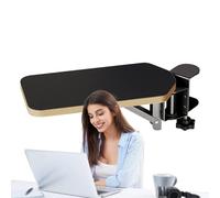 Repose-bras pour Ordinateur, Plateau En Bois Soutien Poignet, Accoudoir Pivotant à 90° Pliable et Rembourré pour Saisie Jeux et Poste de Travail
